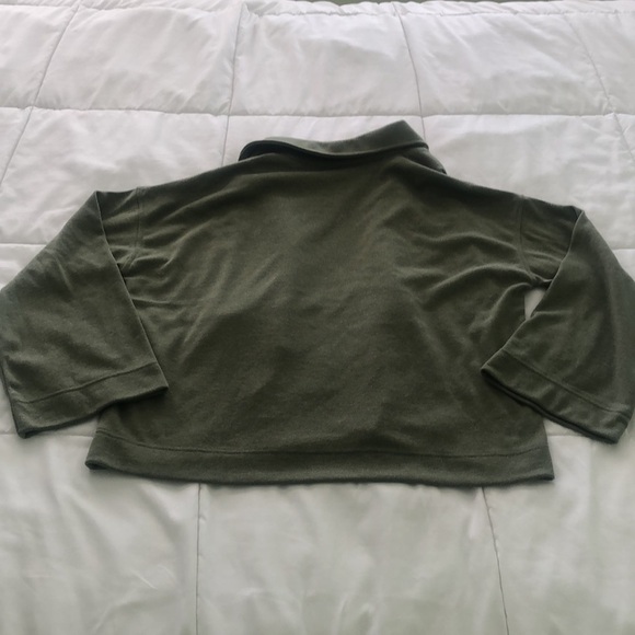 NWT Serra ladies open coatigan olive green sweater coat 🧥 with 2 pockets - Picture 8 of 8